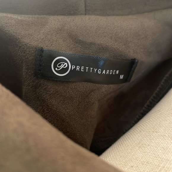 NEVER WORN! Olive Green Faux Suede Jacket - Picture 8 of 8